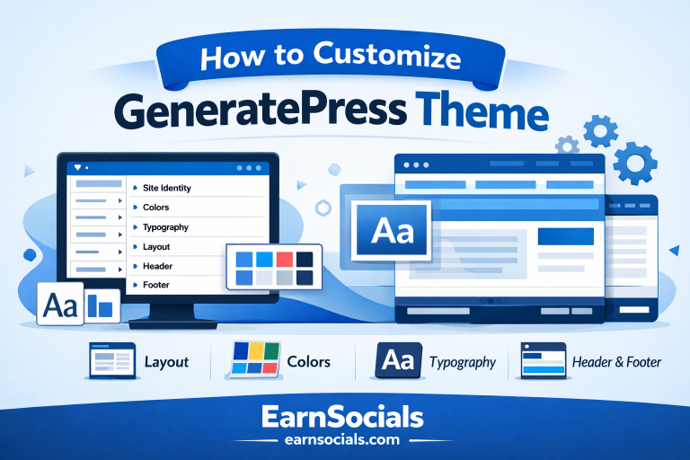 how to customize GeneratePress theme WordPress customization tutorial GeneratePress settings guide beginner WordPress design