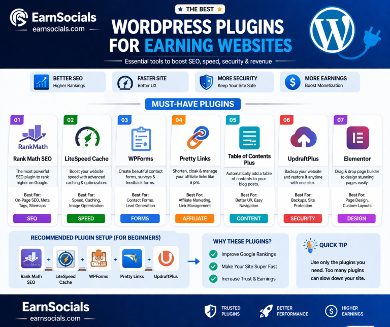 best WordPress plugins for earning website blogging tools WordPress SEO plugins guide website optimization tools